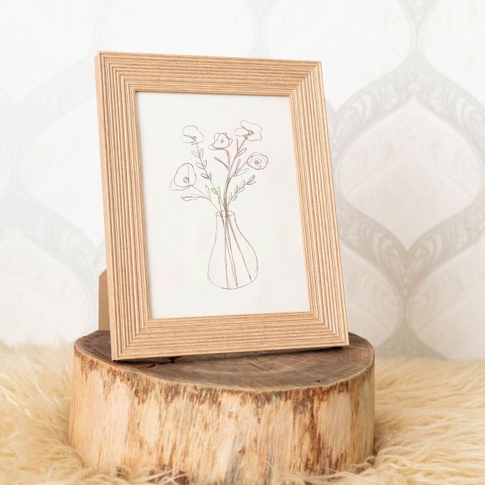 Porta Retrato Efeito Madeira 15x21