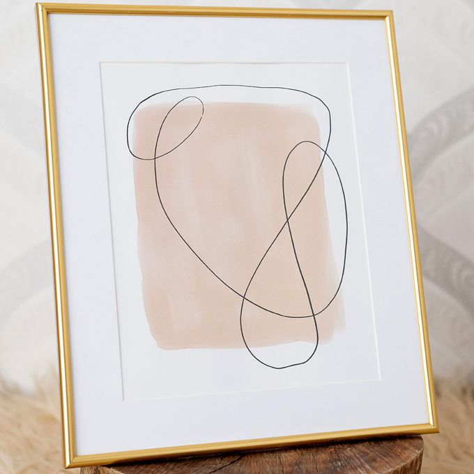 Porta Retrato Minimalista Dourado 15x21