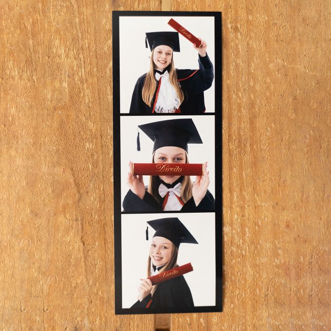 Tira de Polaroids com Ímã ( 7,5x21 cm)
