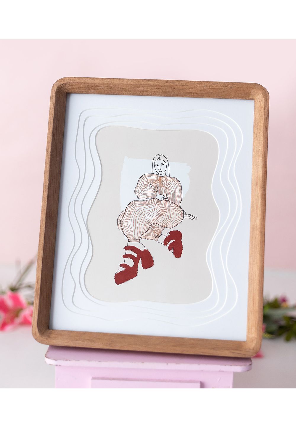 Porta‑Retrato Traços de Gueixa 15x21 – Elegância Oriental para Seus Momentos