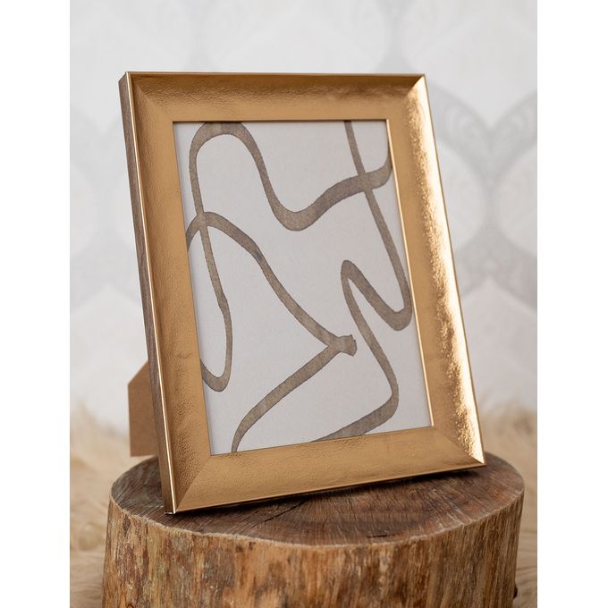 Porta-Retrato Texturizado Dourado 10×15 – Elegância e Estilo Contemporâneo - 1