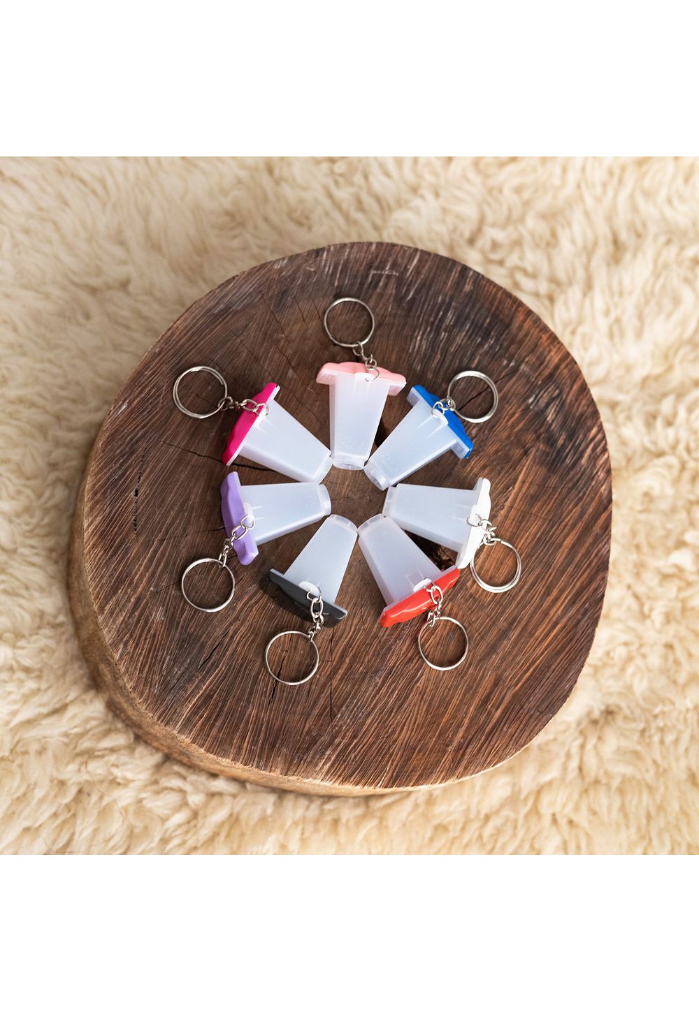 Monóculo Chaveiro Personalizado com Foto e Tampa Colorida