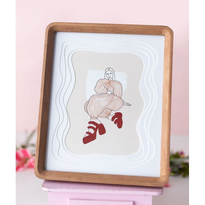 Porta‑Retrato Traços de Gueixa 15x21 – Elegância Oriental para Seus Momentos - 1