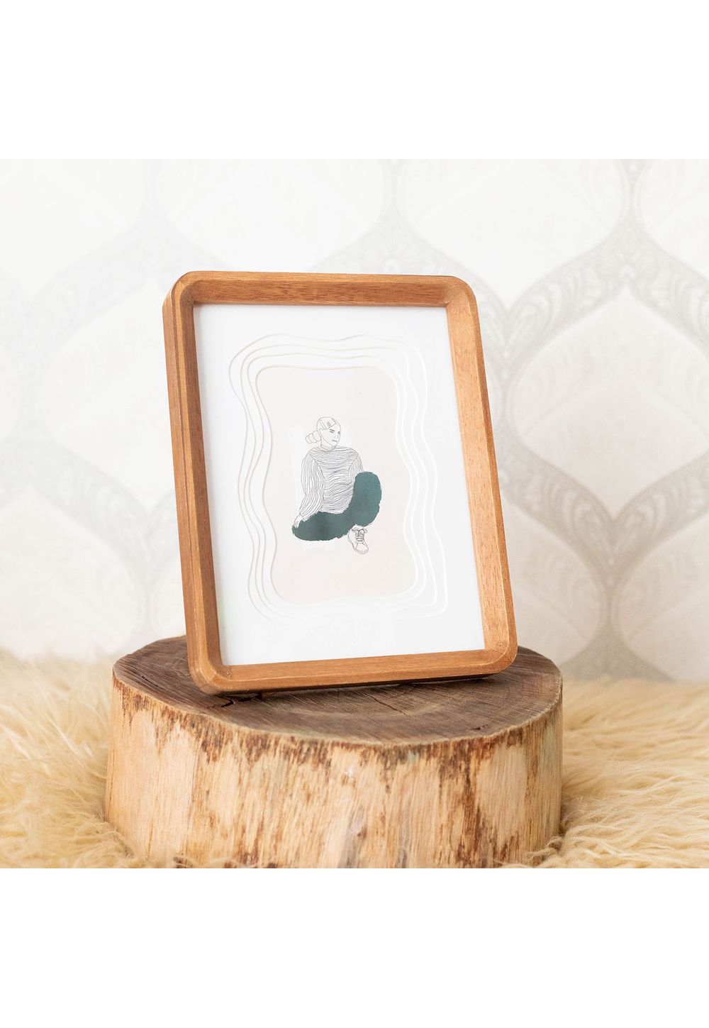 Porta‑Retrato Traços de Gueixa 10x15 – Estilo Japonês em Seu Espaço