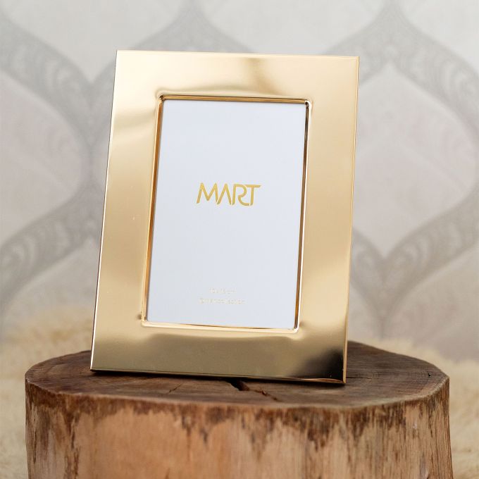 Porta Retrato em Metal Dourado 10x15